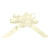 SALE Ansteckschleife mit Blüte, 6 cm, 5 St., creme