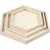 Tablett-Set aus Holz, Secheckig, 3 St�ck, Durchmesser 21 + 26 + 31 cm