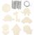 Windspiele aus Holz / Metall, 24 St�ck sortiert, Gr��e 9-14 cm, Dicke 2 mm