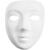 Vollmaske Gesicht, 1 St�ck , H�he 17,5 cm, Breite 14 cm, Wei�