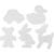 Steckplatte f�r B�gelperlen, 5 St�ck, Gr��e 16x19,5-19x24 cm, Transparent