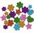 Moosgummifiguren, Sterne, Blumen und Herzen, � 19+29 mm, 800 St�ck sortiert