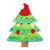 Blanko-Motiv Tannenbaum aus Fotokarton, 300g/qm, 20 Stck, 21 x 24 cm Bild 2