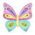 Blanko-Motiv Schmetterling aus Fotokarton, 300g/qm, 20 Stck, 22 x 22 cm Bild 2
