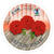 Faltbltter Rund, intensiv durchgefrbt, 100 Blatt,  12 cm, 65g/qm, Rot