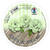 Faltbltter Rund, intensiv durchgefrbt, 100 Blatt,  12 cm, 65g/qm, Mint