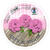 Faltbltter Rund, intensiv durchgefrbt, 100 Blatt,  12 cm, 65g/qm, Pink