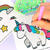 Diamond Painting Bastelset fr Sticker mit Zubehr, Unicorn / Einhorn Bild 4