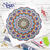 Diamond Painting Set Mandala, 30 x 30 cm Keilrahmen mit Zubehr, Hellblau-Rot-Gelb Bild 3