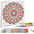 Diamond Painting Set Mandala, 30 x 30 cm Keilrahmen mit Zubehr, Rot-Orange-Petrol Bild 2