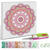 Diamond Painting Set Mandala, 30 x 30 cm Keilrahmen mit Zubehr, Magenta-Mint-Orange Bild 2