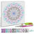 Diamond Painting Set Mandala, 30 x 30 cm Keilrahmen mit Zubehr, Trkis-Lila-Anthrazit Bild 2
