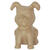 NEU Pappmaché-Figur, Hund sitzend, 9 x 7,5 x 6 cm