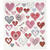 Stickerbogen, selbstklebend, 15x16,5cm, Motiv: Herzen - Herzen