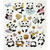 Stickerbogen, selbstklebend, 15x16,5cm, Motiv: Pandas - Pandas