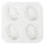 NEU Silikonform / Gieform, Rund mit Blumenmuster, 6,8 x 2,3 cm, 4 Motive Bild 2