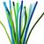 Pfeifenreiniger / Biegepl�sch / Chenilledraht, L�nge 30 cm, Dicke 6 mm, Harmonie in Gr�n-T�rkis, 25 St�ck