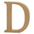 SALE MDF-Buchstabe, 8 cm, Strke 1,5 cm, natur, D - Buchstabe D