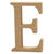 SALE MDF-Buchstabe, 8 cm, Strke 1,5 cm, natur, E - Buchstabe E