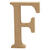 SALE MDF-Buchstabe, 8 cm, Strke 1,5 cm, natur, F - Buchstabe F
