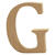 SALE MDF-Buchstabe, 8 cm, Strke 1,5 cm, natur, G - Buchstabe G