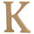 SALE MDF-Buchstabe, 8 cm, Strke 1,5 cm, natur, K - Buchstabe K