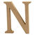 SALE MDF-Buchstabe, 8 cm, Strke 1,5 cm, natur, N - Buchstabe N