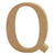 SALE MDF-Buchstabe, 8 cm, Strke 1,5 cm, natur, Q - Buchstabe Q