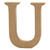 SALE MDF-Buchstabe, 8 cm, Strke 1,5 cm, natur, U - Buchstabe U