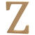SALE MDF-Buchstabe, 8 cm, Strke 1,5 cm, natur, Z - Buchstabe Z