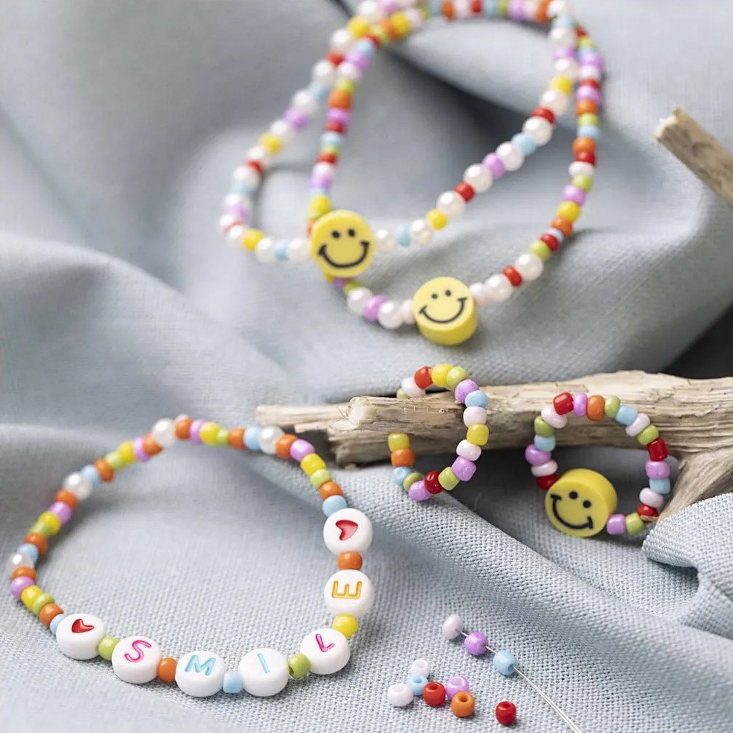 NEU Mini Bastelset Schmuck, Smiley - DIY Set Bild 5