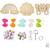 Kreativ Set Sticken, Schmetterling, Muschel, Regenbogen, Sortierte Farben Bild 3