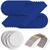 NEU Laternen-Set Blau, 10 runde Laternen-Rohlinge, 10 Bgel & 20 runde Laternenzuschnitte