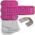 NEU Laternen Bastelset Eckig Pink, 10 pinke Rohlinge, 10 Bgel, 25x Transparentpapier 22x51 cm