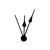 NEU Metall Uhrzeiger-Set 3 tgl., 31/41 mm, Herzform mit Sekundenzeiger