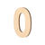 SALE Holz-Zahl flach, 0, Gre: ca. 80 x 5 mm - 0