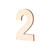 SALE Holz-Zahl flach, 2, Gre: ca. 80 x 5 mm - 2