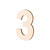 SALE Holz-Zahl flach, 3, Gre: ca. 80 x 5 mm - 3