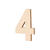 SALE Holz-Zahl flach, 4, Gre: ca. 80 x 5 mm - 4