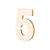 SALE Holz-Zahl flach, 5, Gre: ca. 80 x 5 mm - 5