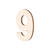 SALE Holz-Zahl flach, 9, Gre: ca. 80 x 5 mm - 9