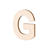 Holz-Buchstabe flach, G, Gre: ca. 80 x 5 mm - G
