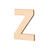 Holz-Buchstabe flach, Z, Größe: ca. 80 x 5 mm - Z