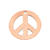 Kupferanhänger, Friedenszeichen / Peace, Durchmesser: ca. 26 mm, Efcolor / Emaille