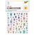 Sticker / Schmucksteine Eckig Pastell, selbstklebend, 67 Stck sortiert