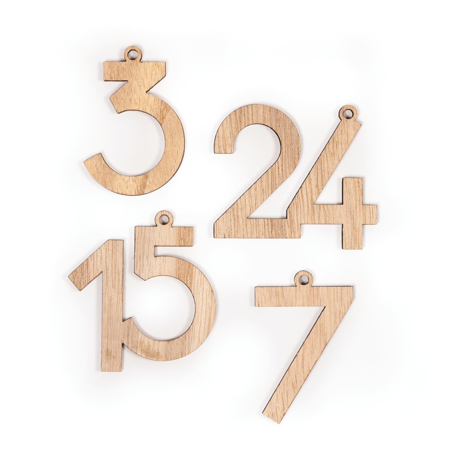 NEU Adventskalender Zahlen ca. 5 cm, Holz/Natur, 1-24 Bild 4