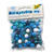Holzperlen Mix mit Bndern, blau/trkis, 60 g - Blau/Trkis