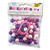 Holzperlen Mix mit Bndern, lila/pink, 60 g - Lila/Pink