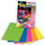 Moosgummi / Schaumstoffplatten Sortiment für vielfältige Bastelarbeiten, Neon Farben, 5 Bogen - Neon Farben, 5 Bogen