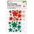 Moosgummi Glitter-Sticker Sterne Weihnachten, 50 Stck in sortierten Gren und Farben
